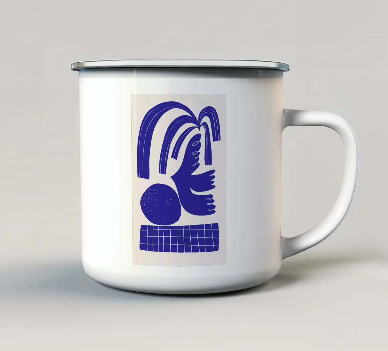 Living Shapes enamel mug by Pure