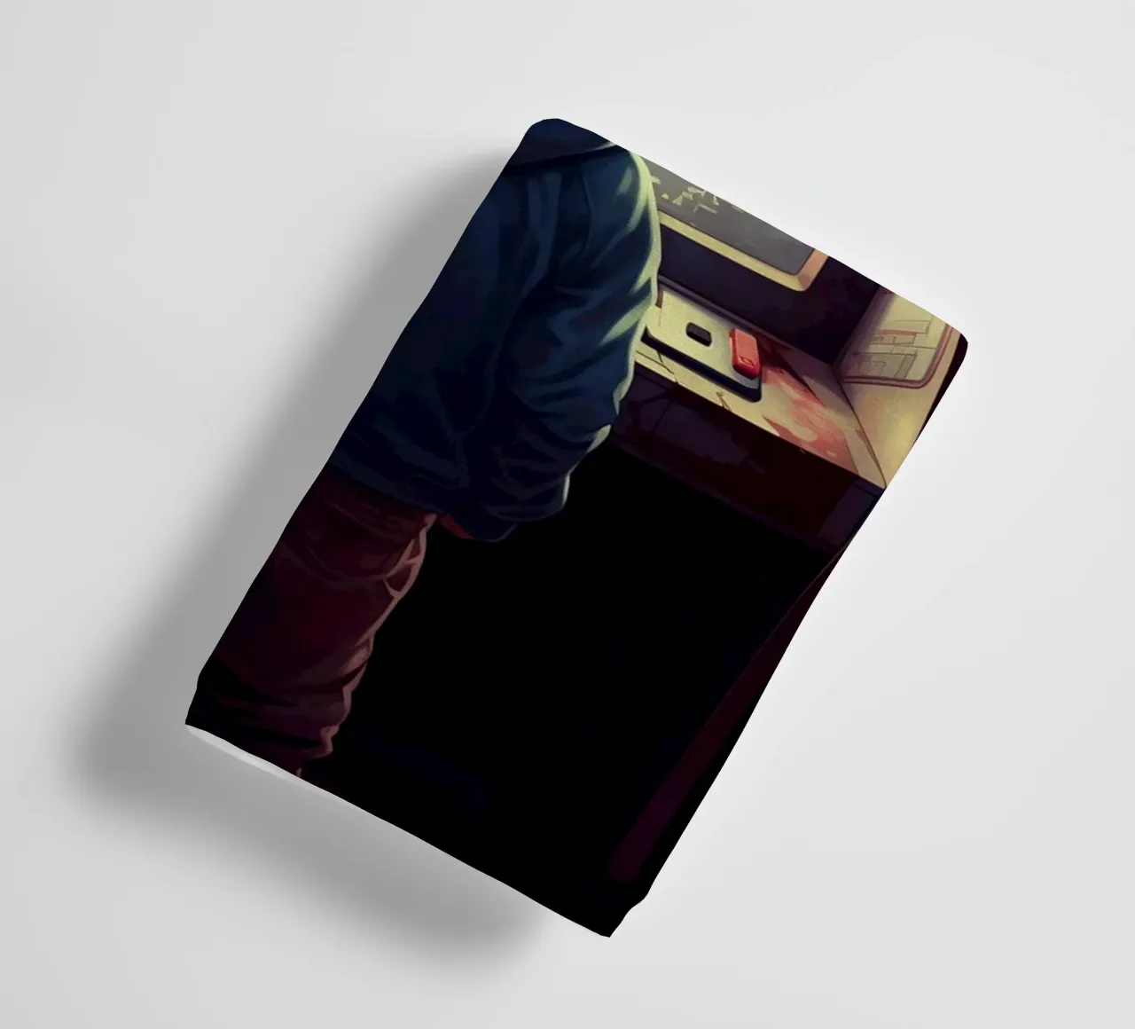 A Boy Playing Arcade Game Machine towel by Fleur de Lys