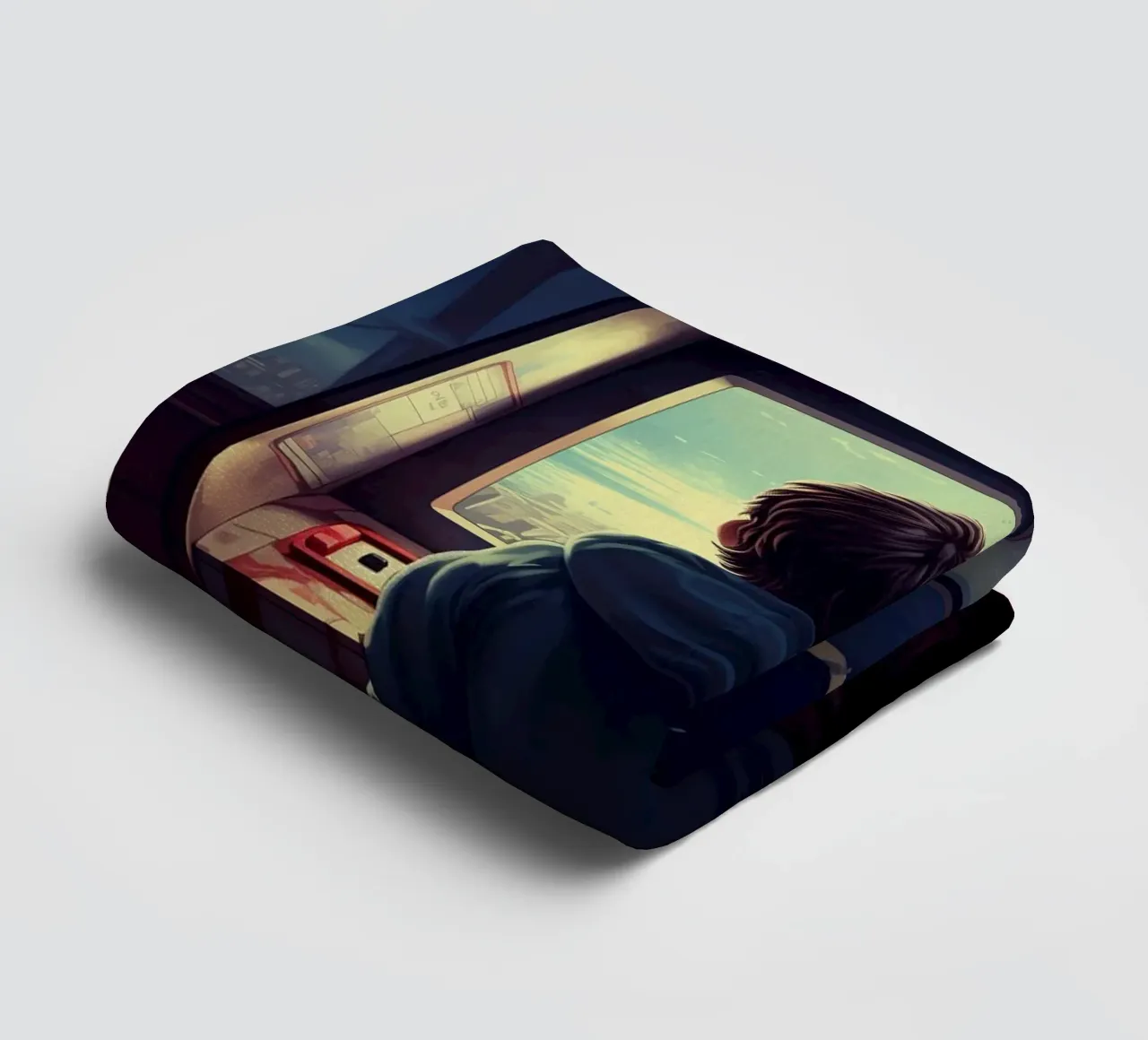 A Boy Playing Arcade Game Machine towel by Fleur de Lys