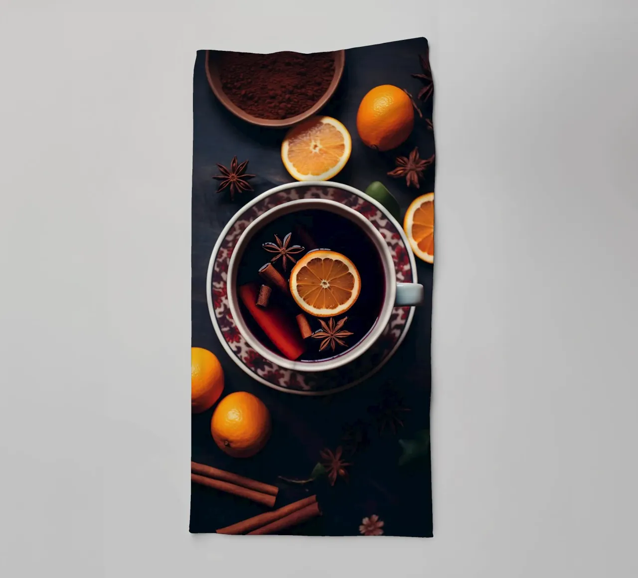 Vin brulè di Natale asciugamano da bagno da Fleur de Lys