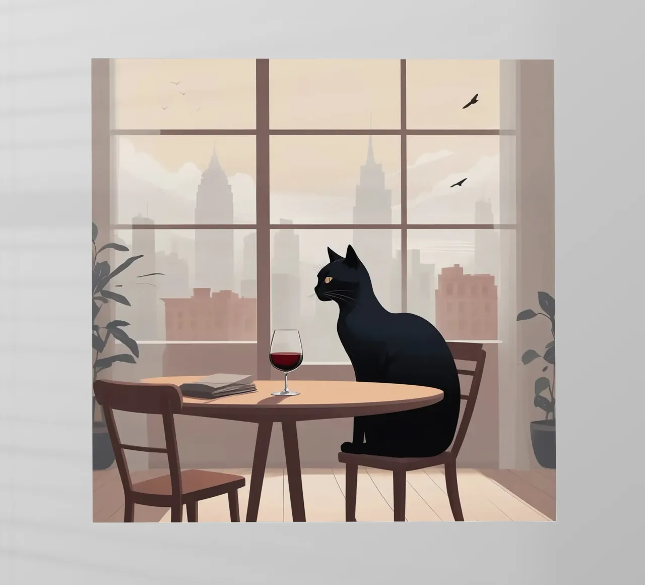 Lonely Cat backlit film by Cute Art