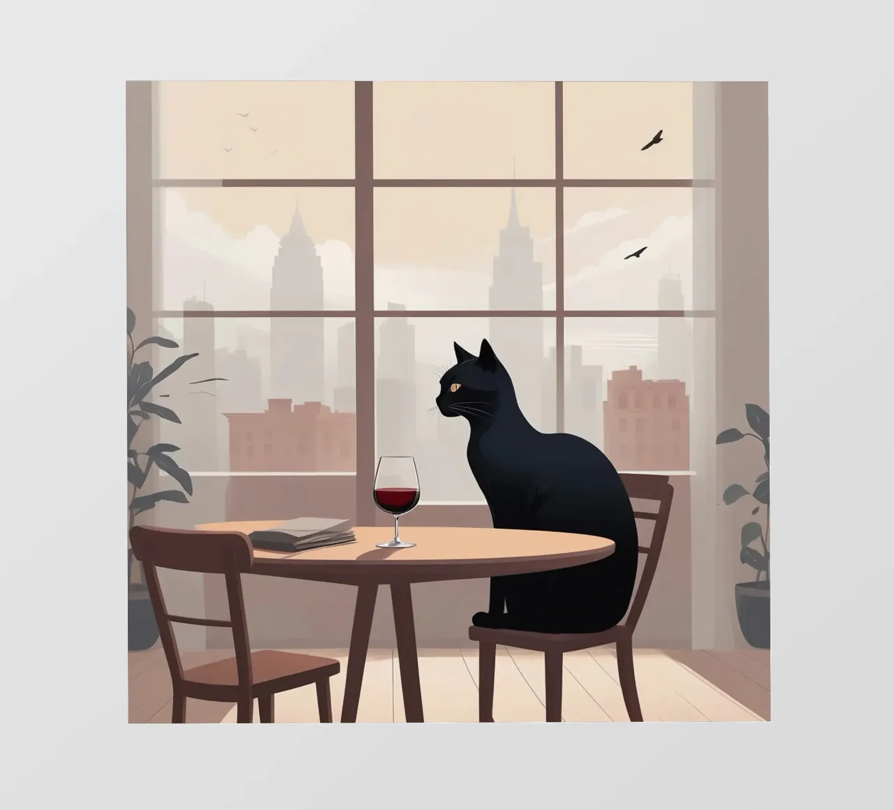 Lonely Cat backlit film by Cute Art