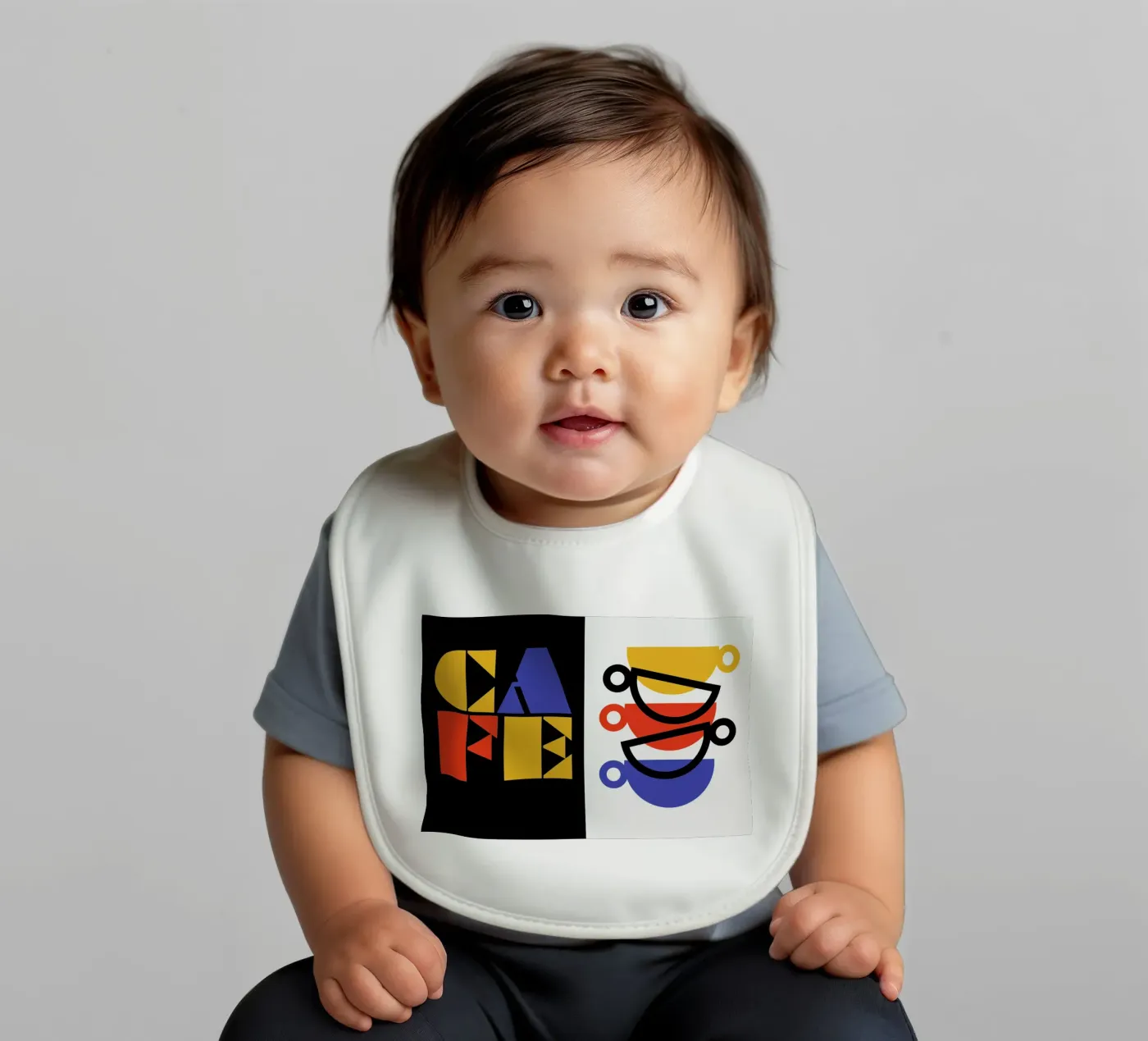 Café baby slabbetje van Bo Lundberg