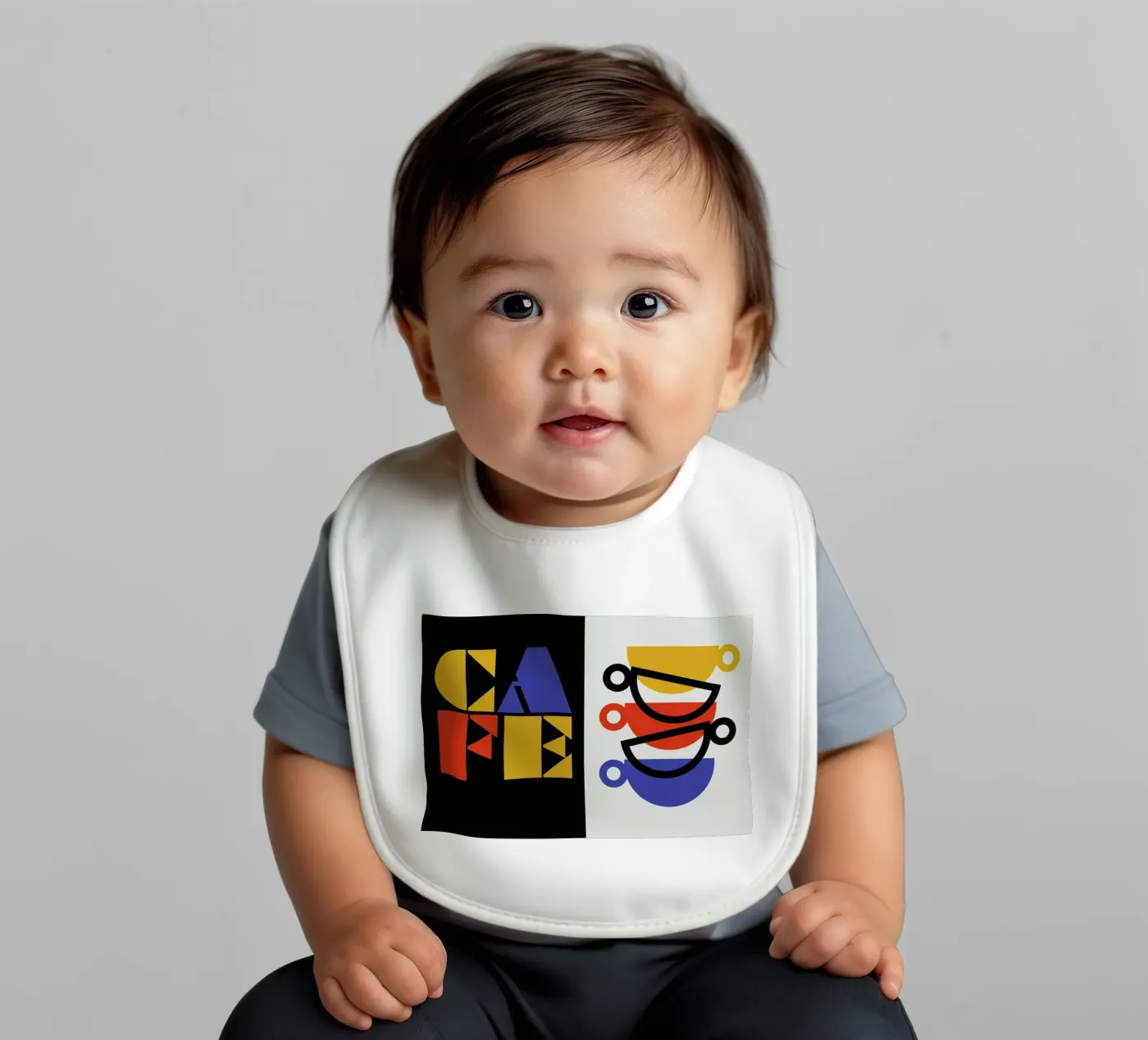 Café baby slabbetje van Bo Lundberg