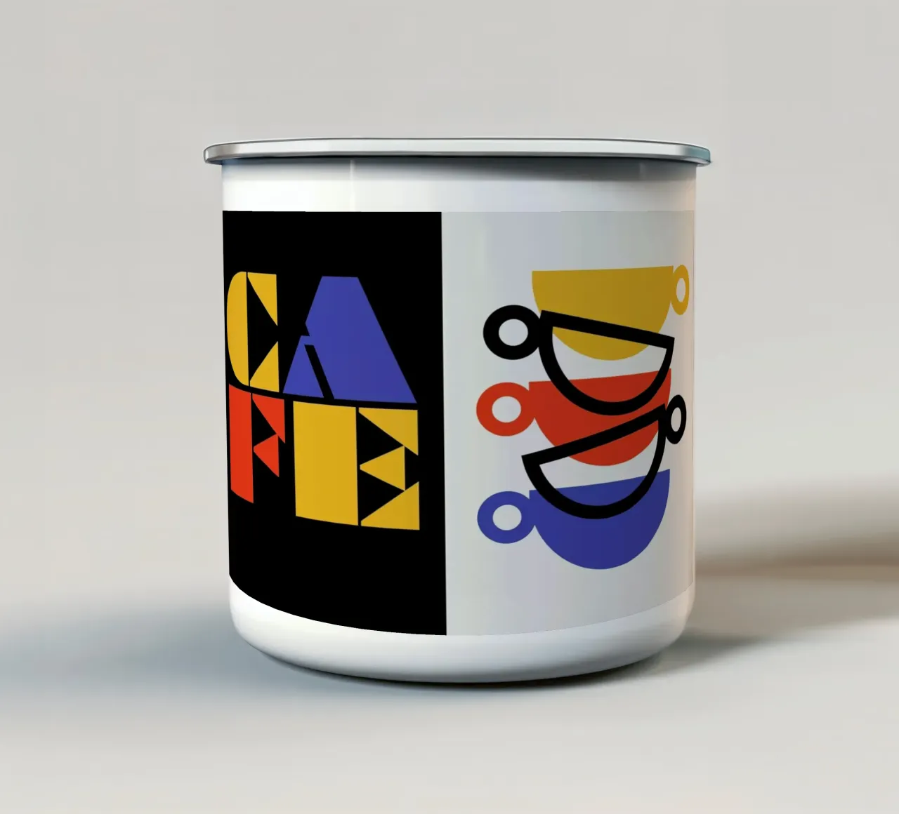 Café emaille mok van Bo Lundberg