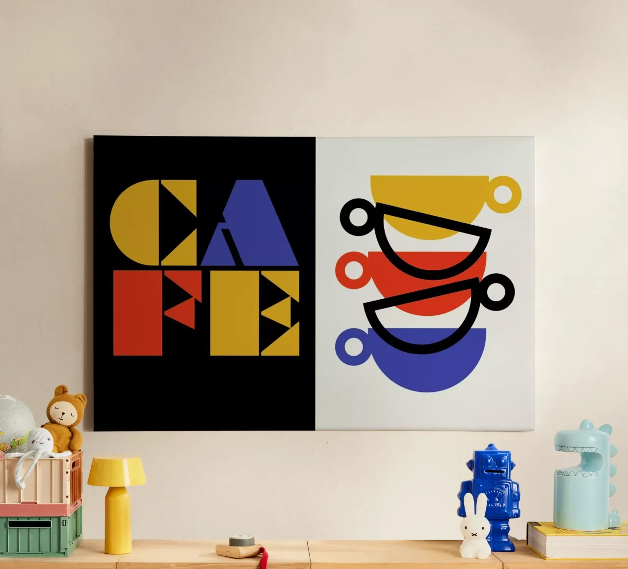 Caffè tela con Cornice a cassetta da Bo Lundberg