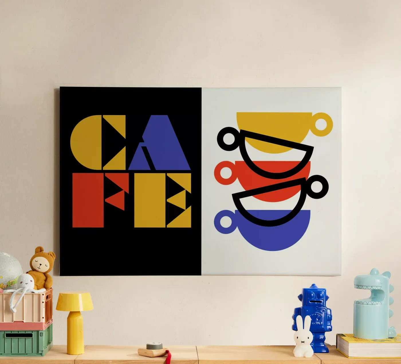 Cafe canvas by Bo Lundberg