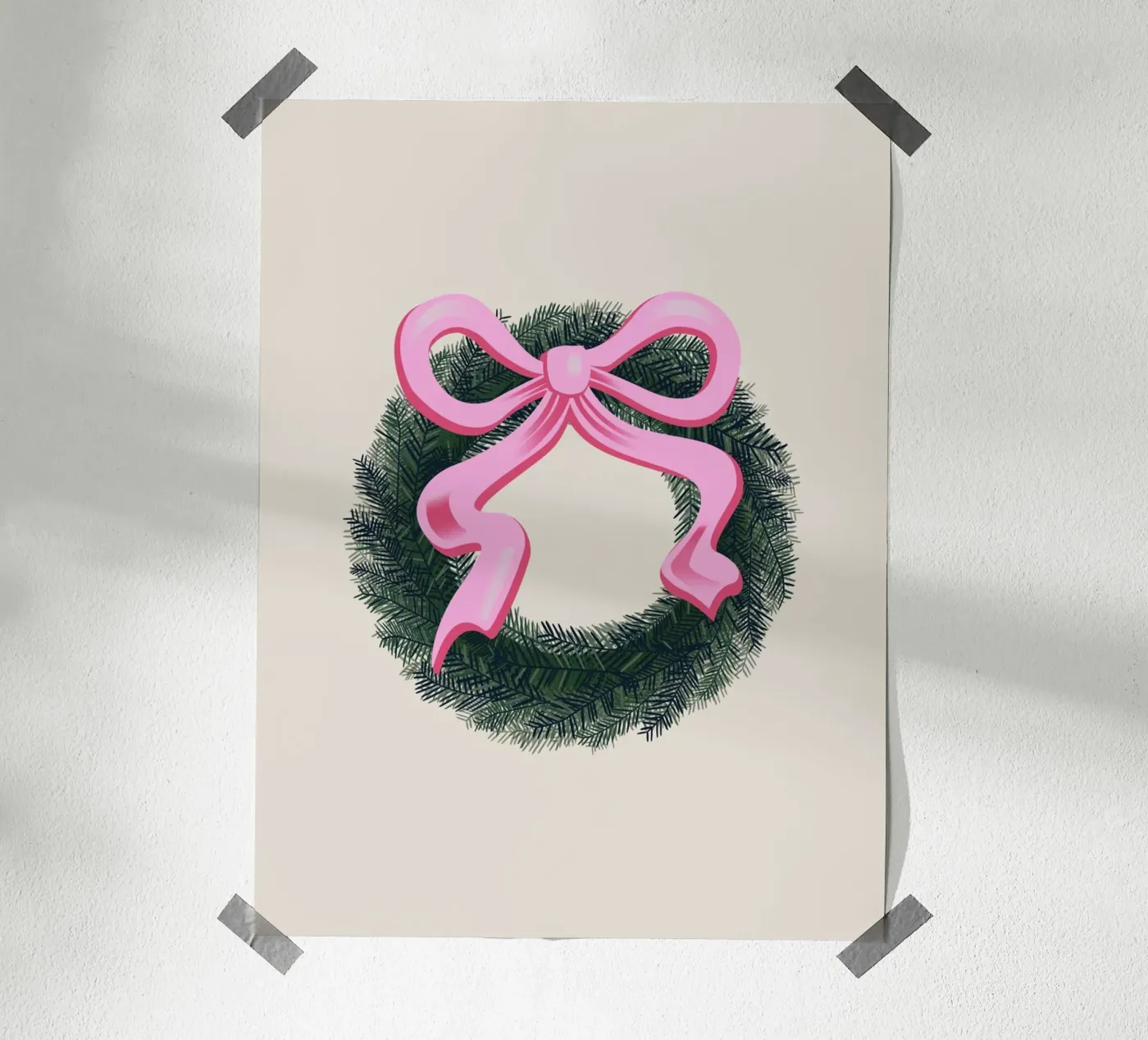 Christmas Wreath Poster von Xmas Collection by Palmartprints