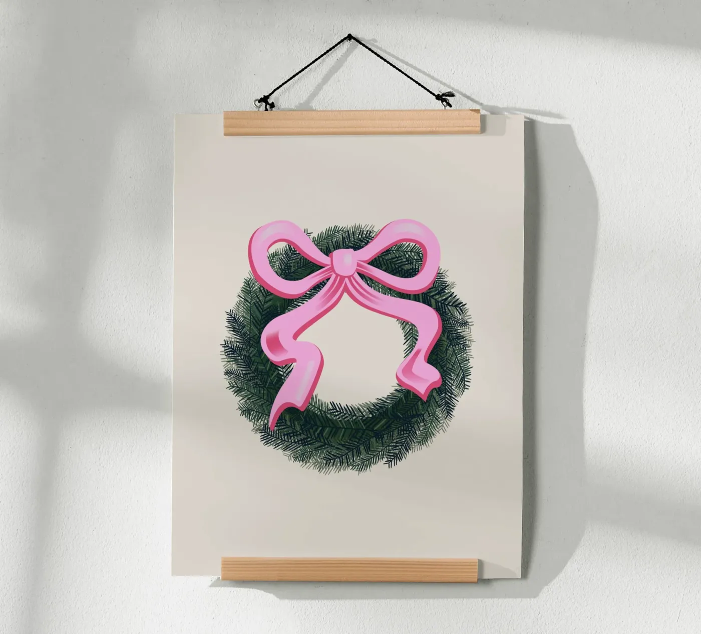 Christmas Wreath Poster von Xmas Collection by Palmartprints