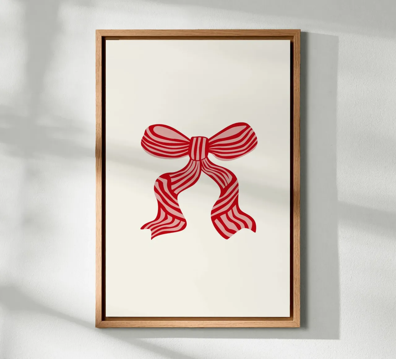 Red Festive Ribbon alluminio dibond da karenmenzenbach