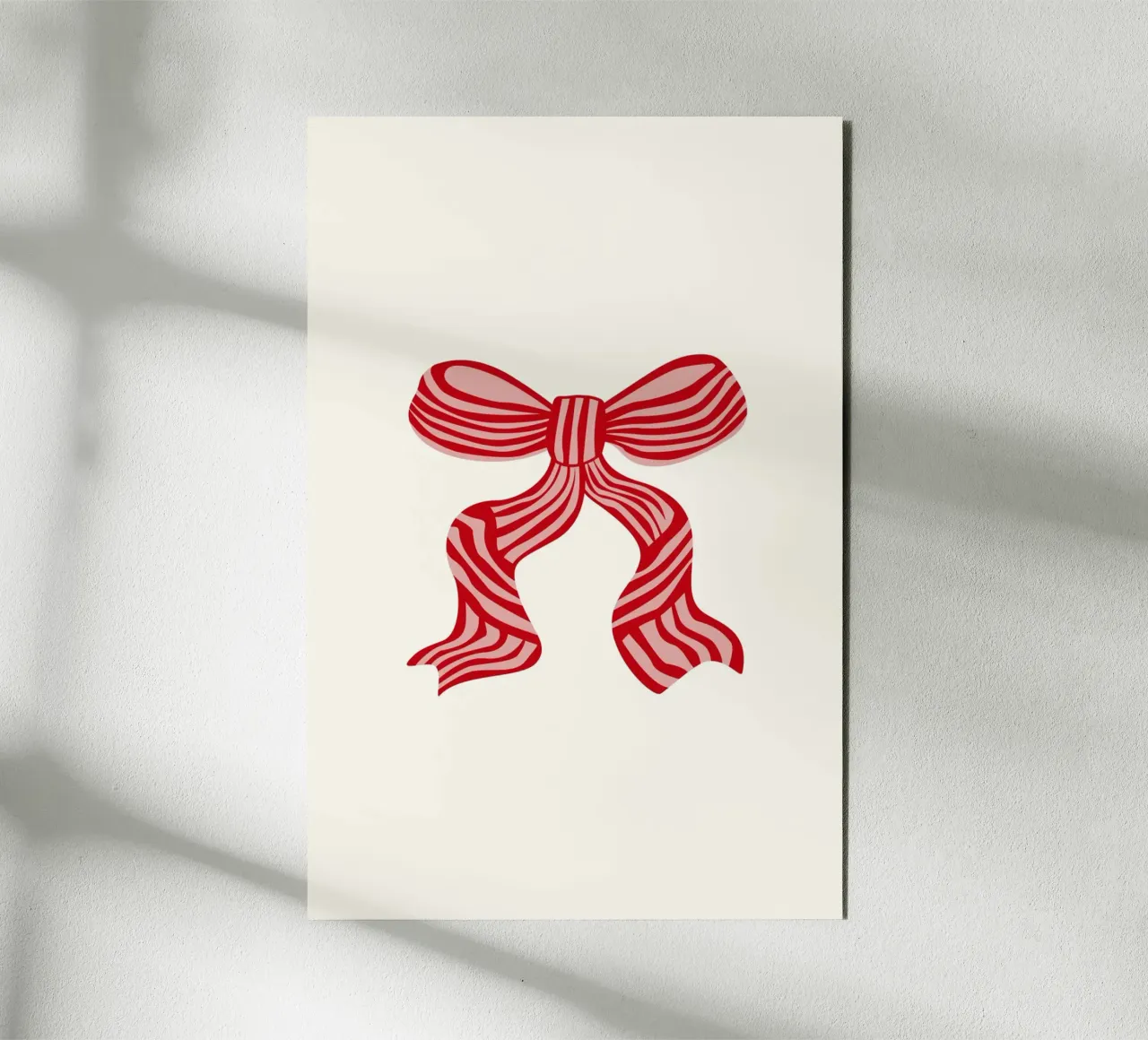 Red Festive Ribbon alluminio dibond da karenmenzenbach