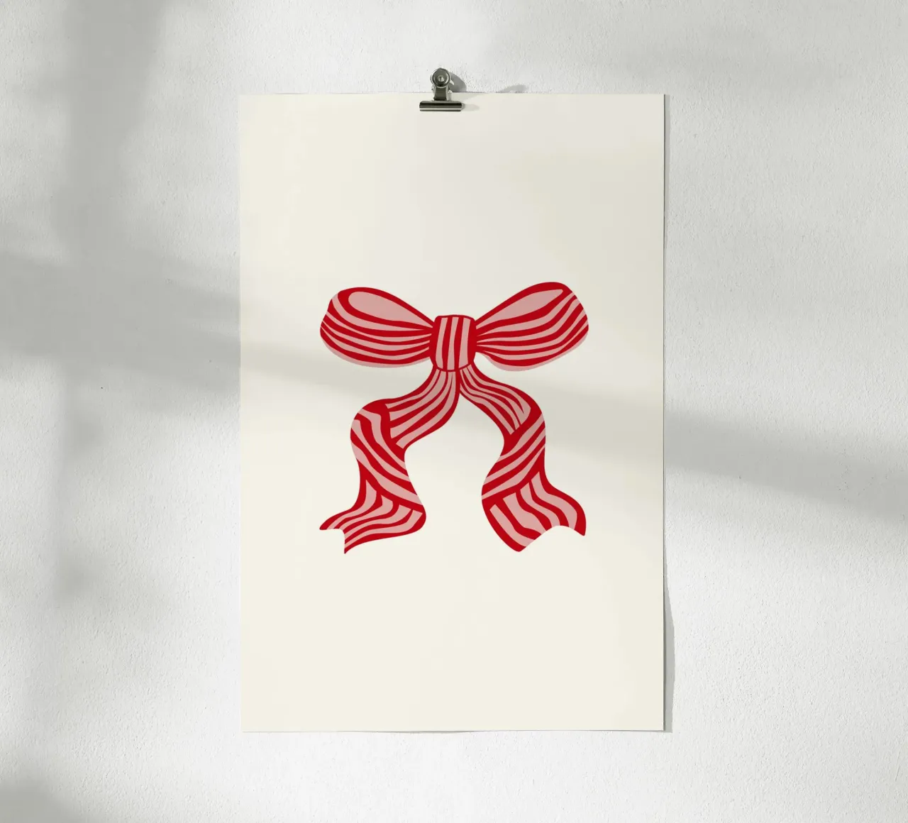 Red Festive Ribbon carta hahnemühle da karenmenzenbach
