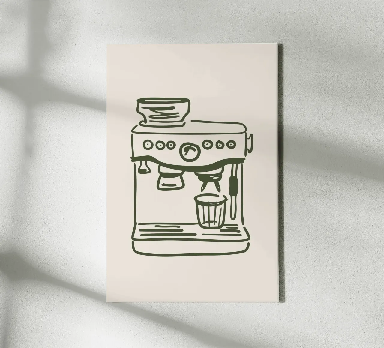 Coffee Machine tela con Cornice a cassetta da karenmenzenbach
