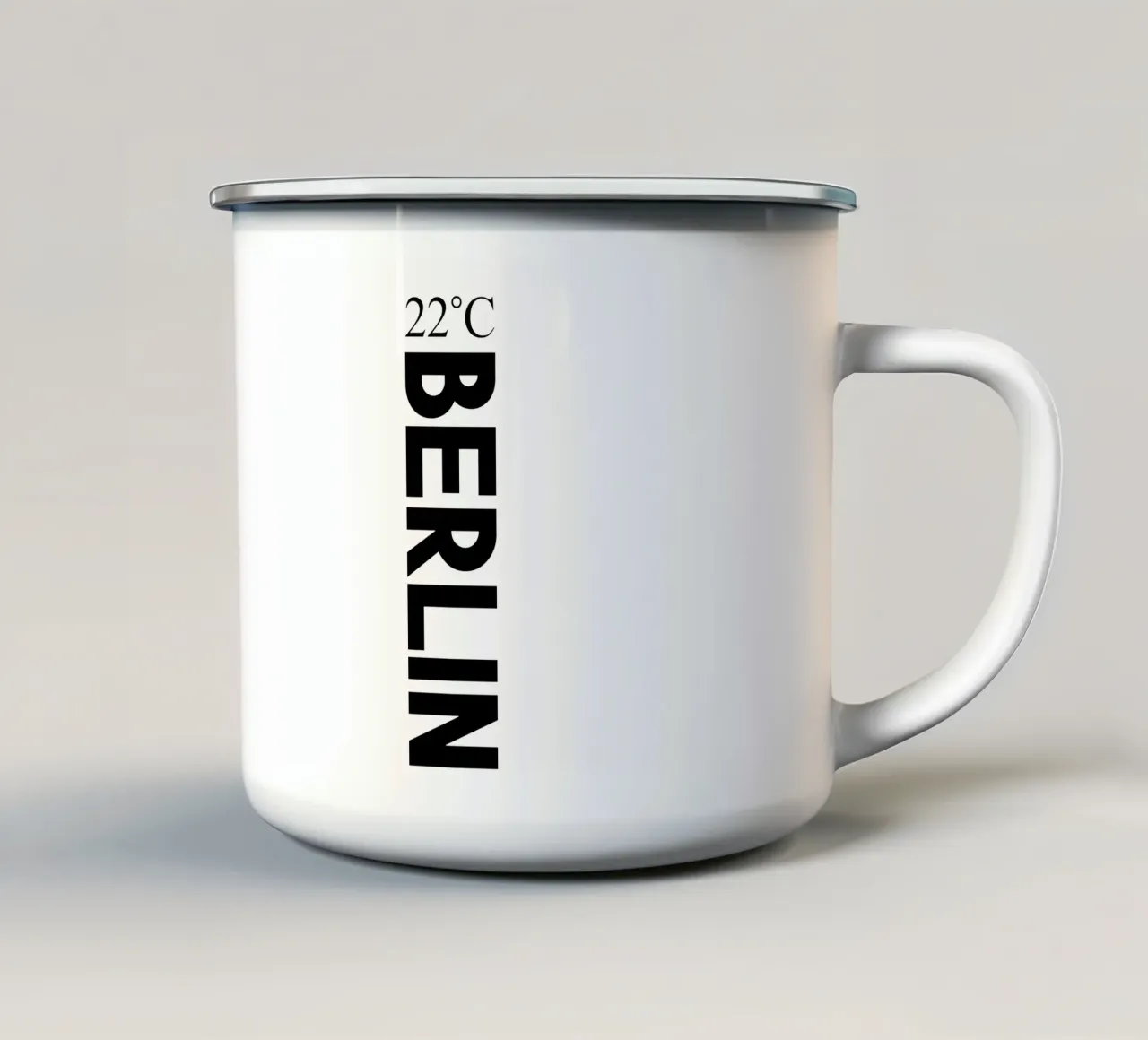 Berlino tazza in smalto da YV TYPOGRAPHY