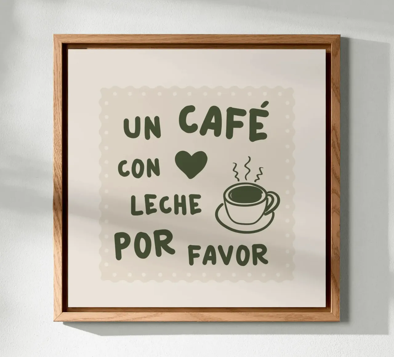 Un café con leche por favor alluminio dibond da karenmenzenbach
