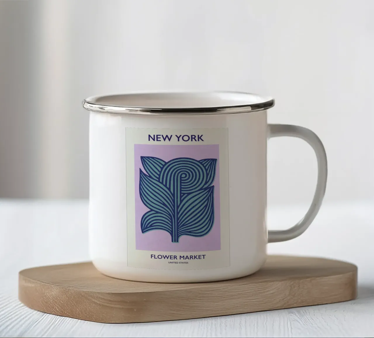 New York 2 tazza in smalto da Pure