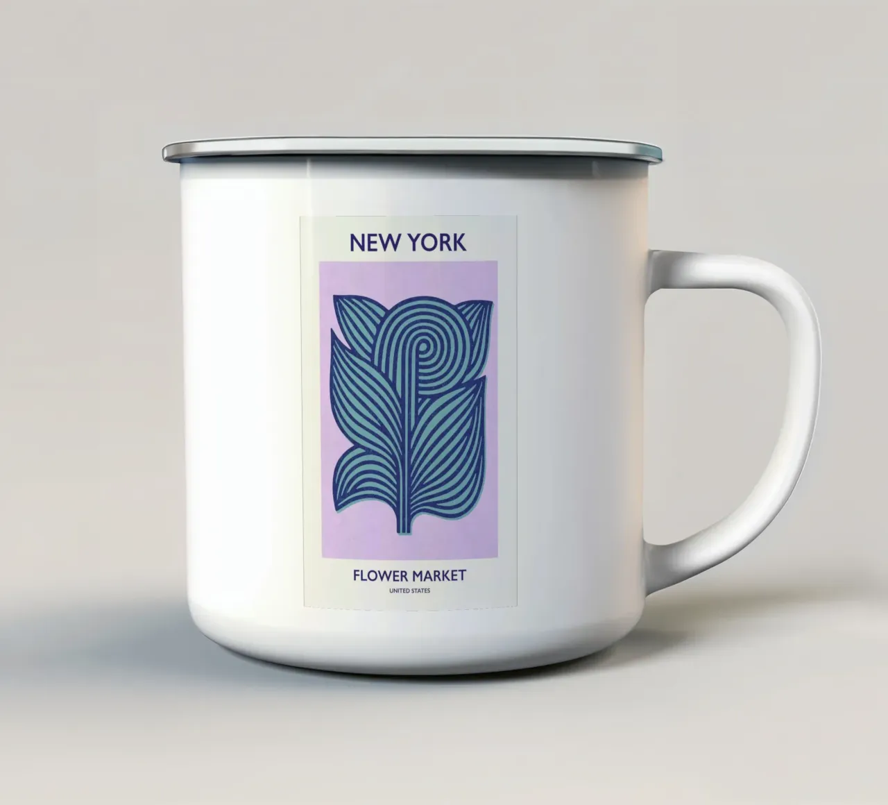 New York 2 tazza in smalto da Pure