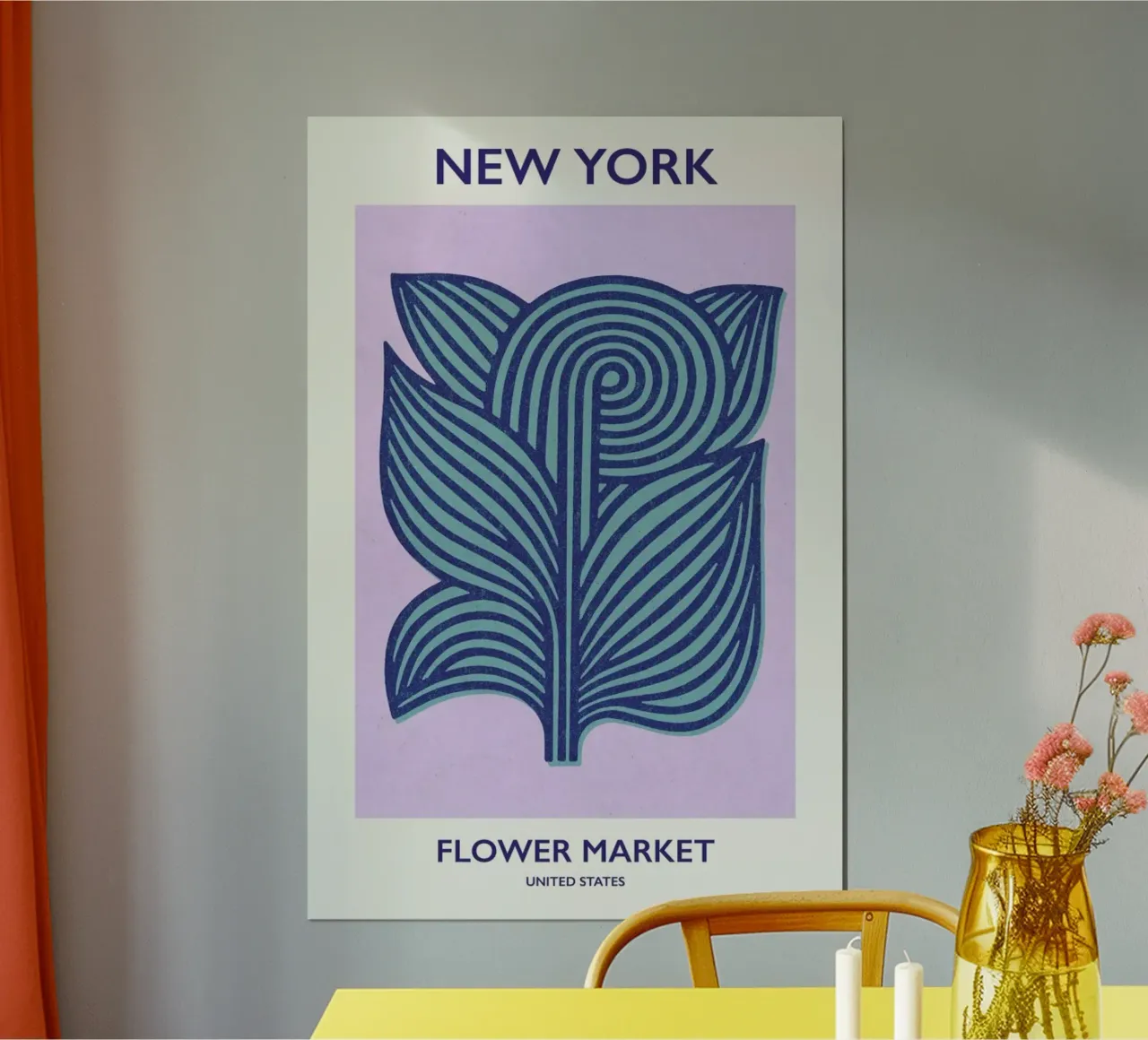 New York 2 poster con telaio in plastica da Pure