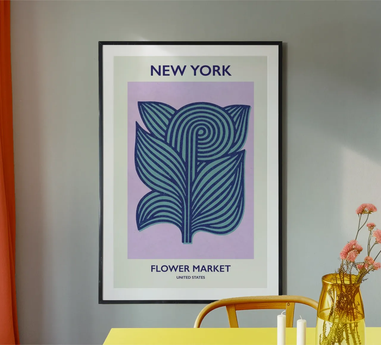 New York 2 poster con telaio in plastica da Pure