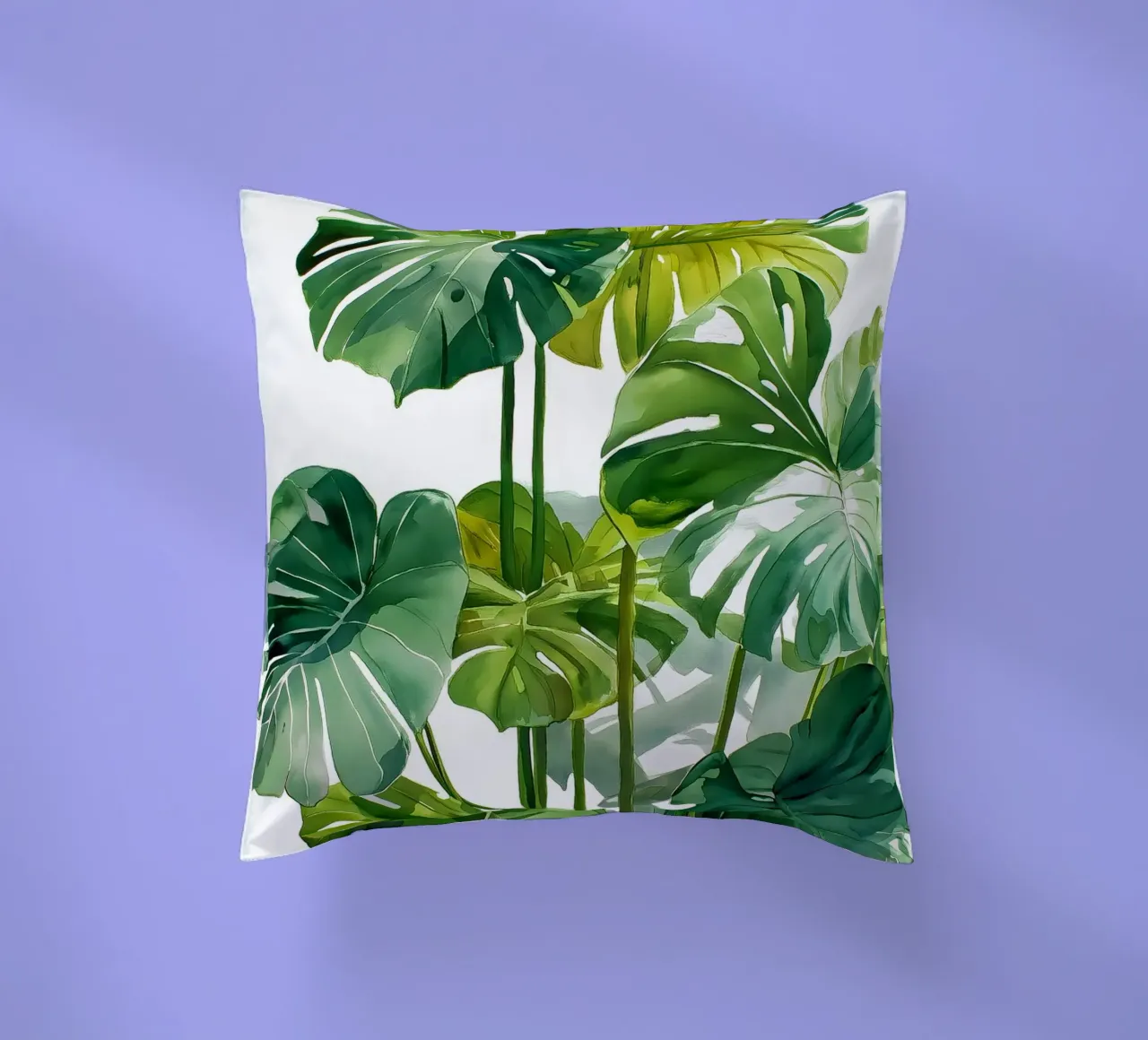 Monstera ad acquerello cuscino da Studio Verde