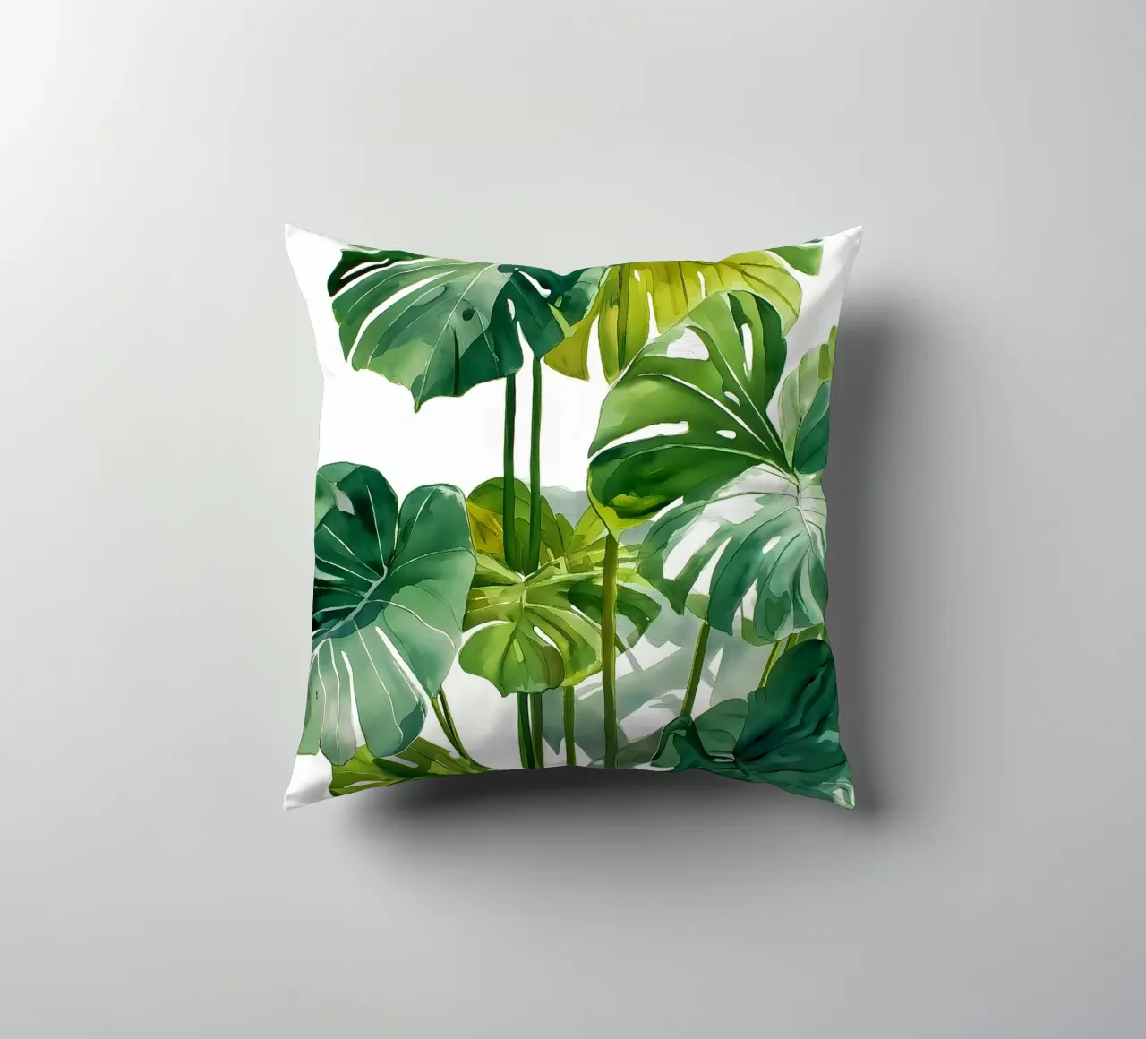 Monstera ad acquerello cuscino da Studio Verde