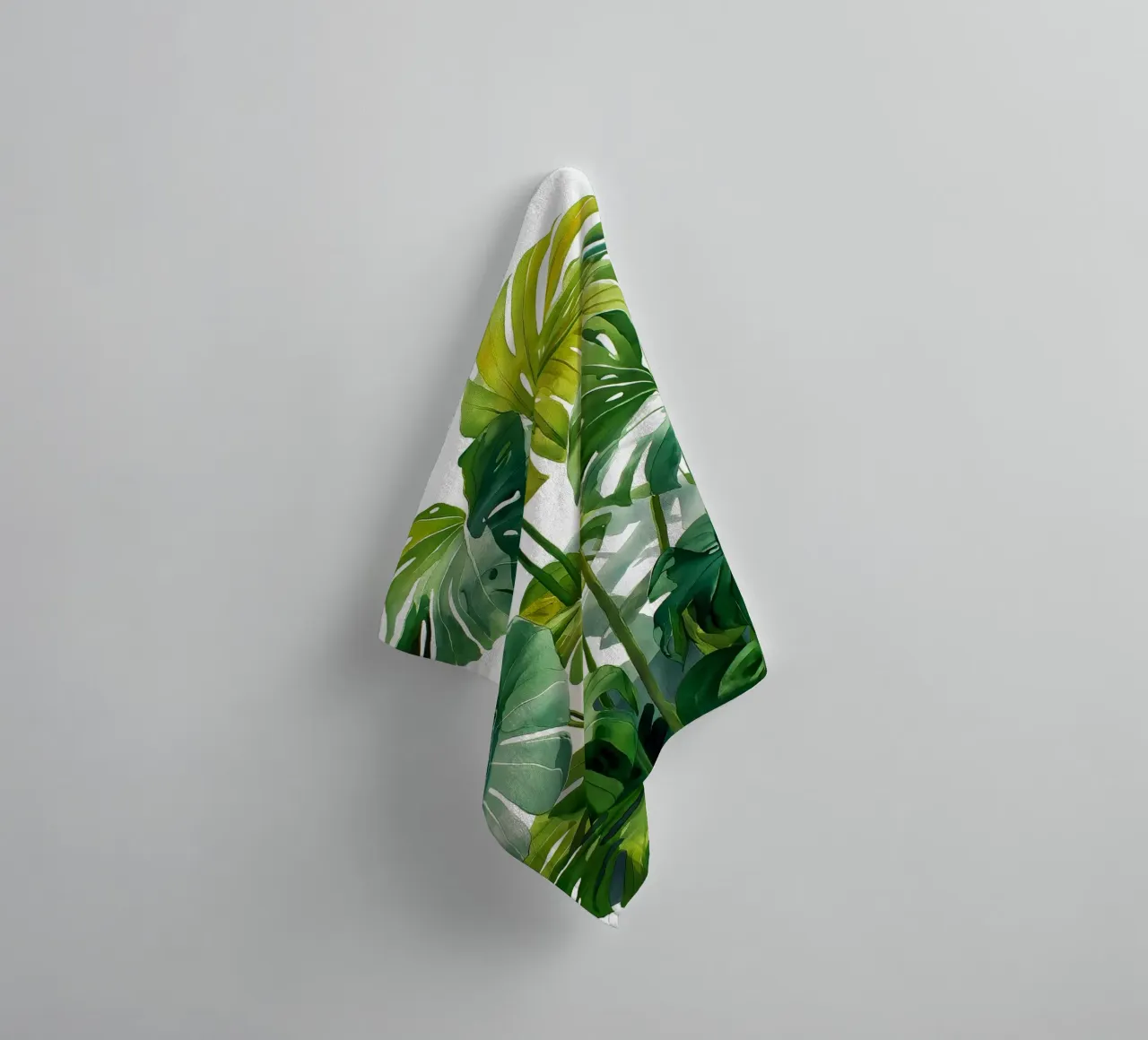 Monstera ad acquerello asciugamano da bagno da Studio Verde