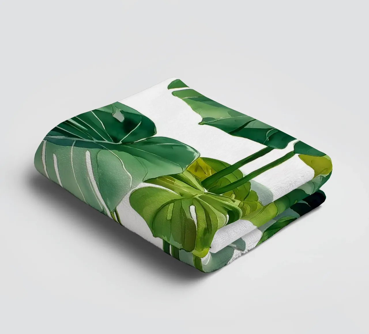 Monstera ad acquerello asciugamano da bagno da Studio Verde