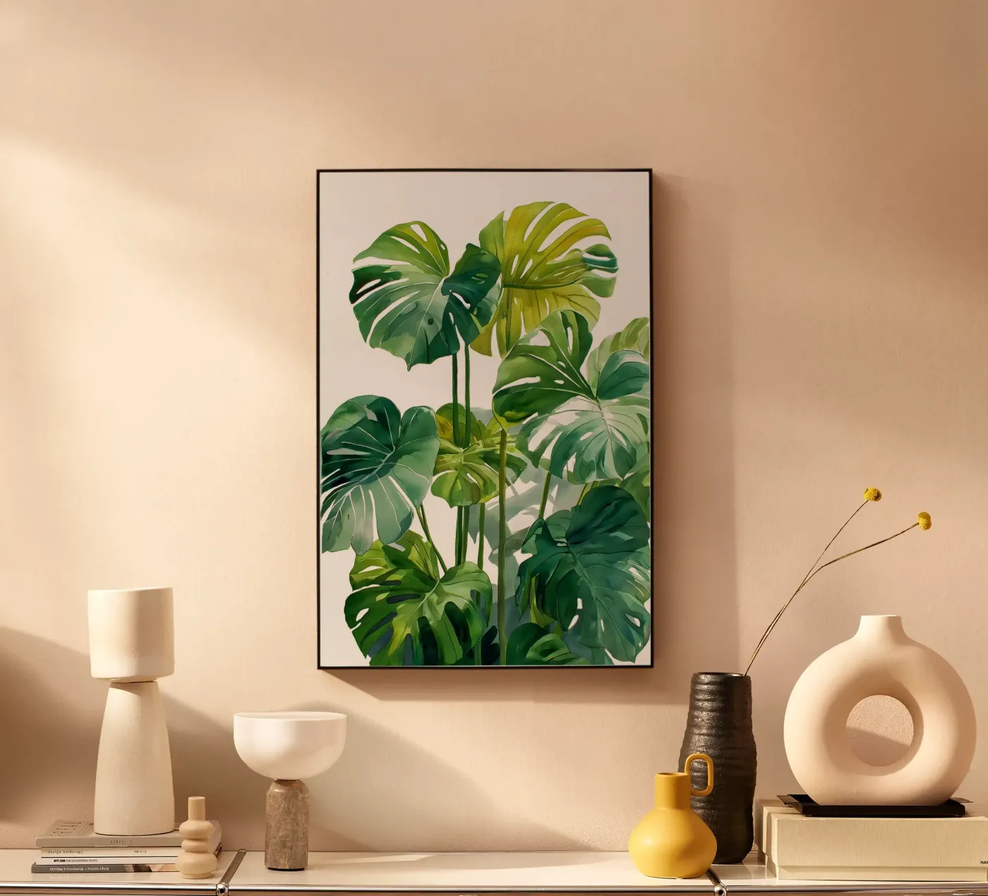 Monstera ad acquerello plexiglass da Studio Verde