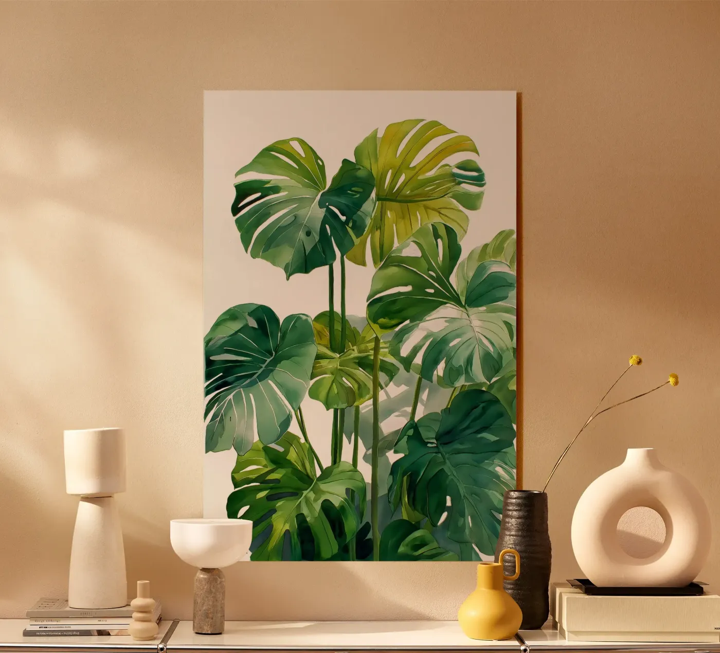 Monstera ad acquerello plexiglass da Studio Verde