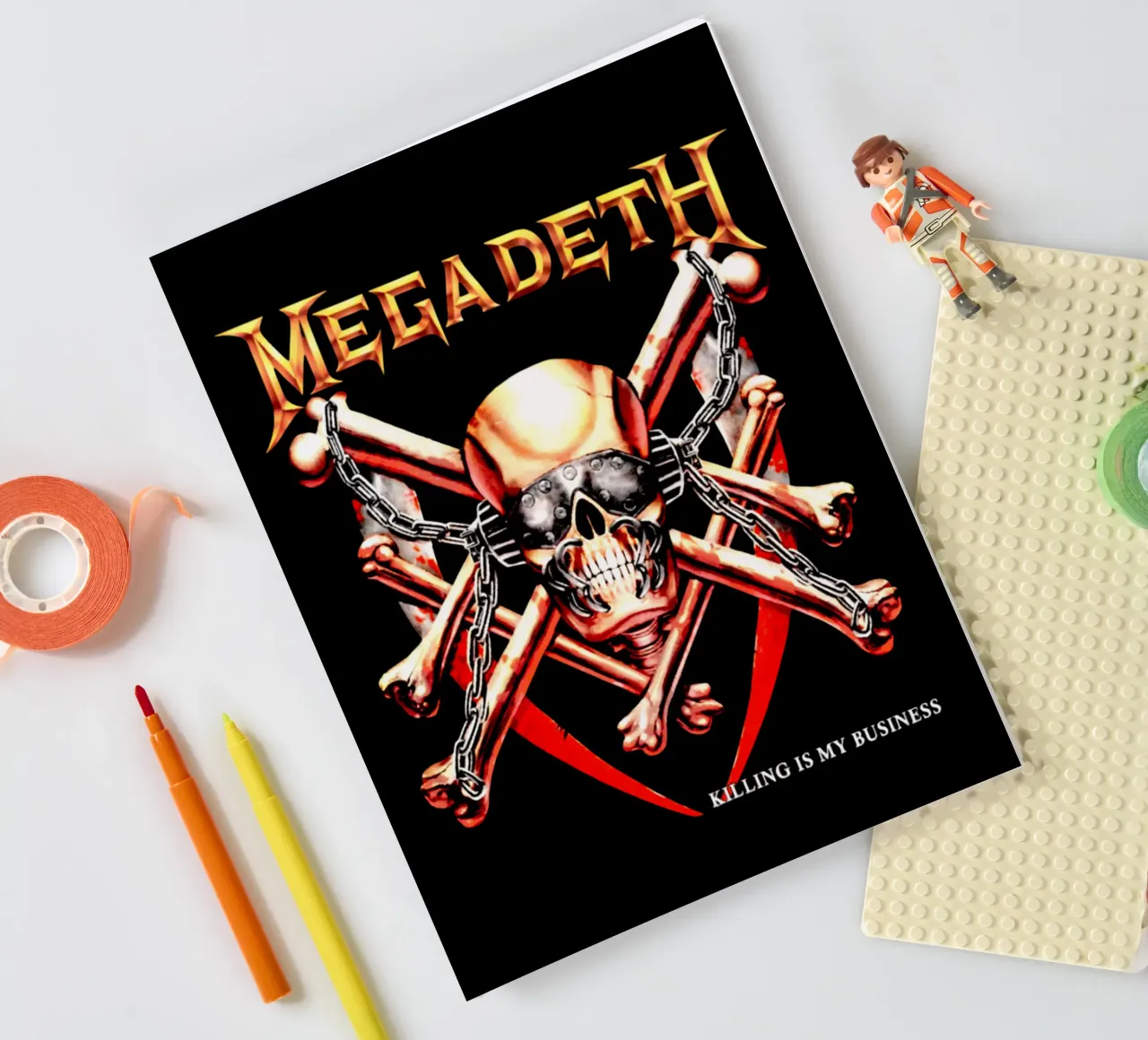 Megadeth Band Heavy Metal notebook by https://www.juniqe.com/uk/shop/Henndraws
