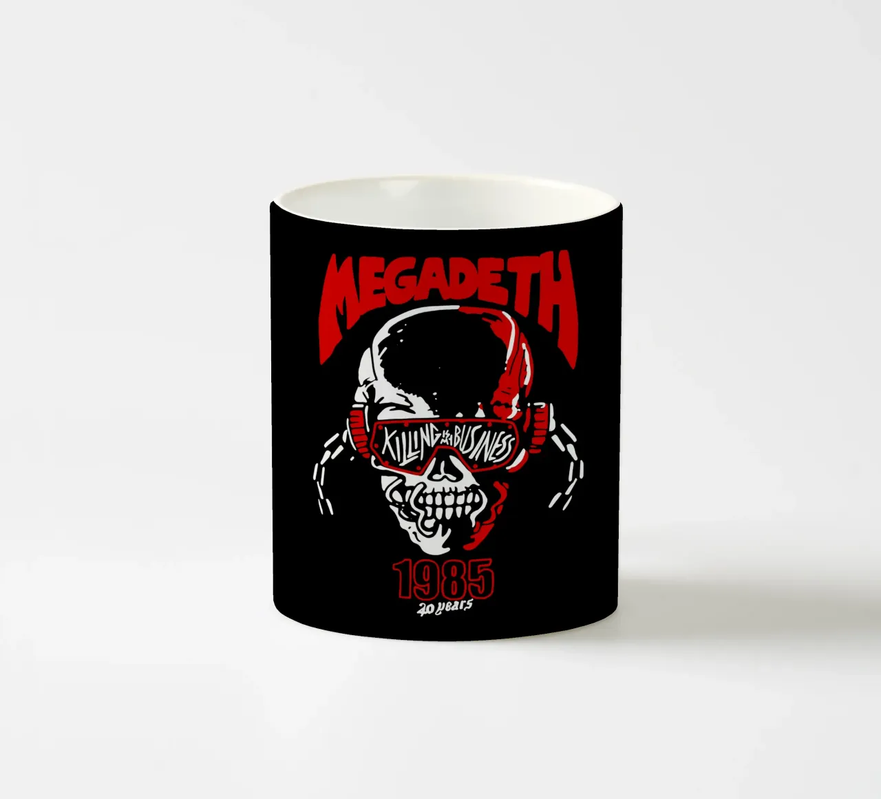 Megadeth Killing Business tazza in ceramica da https://www.juniqe.com/uk/shop/Henndraws