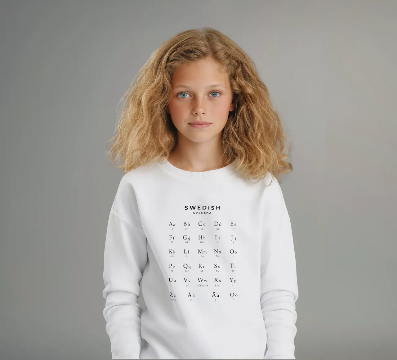 Swedish Alphabets felpa bambino da Attaboy Dsgn