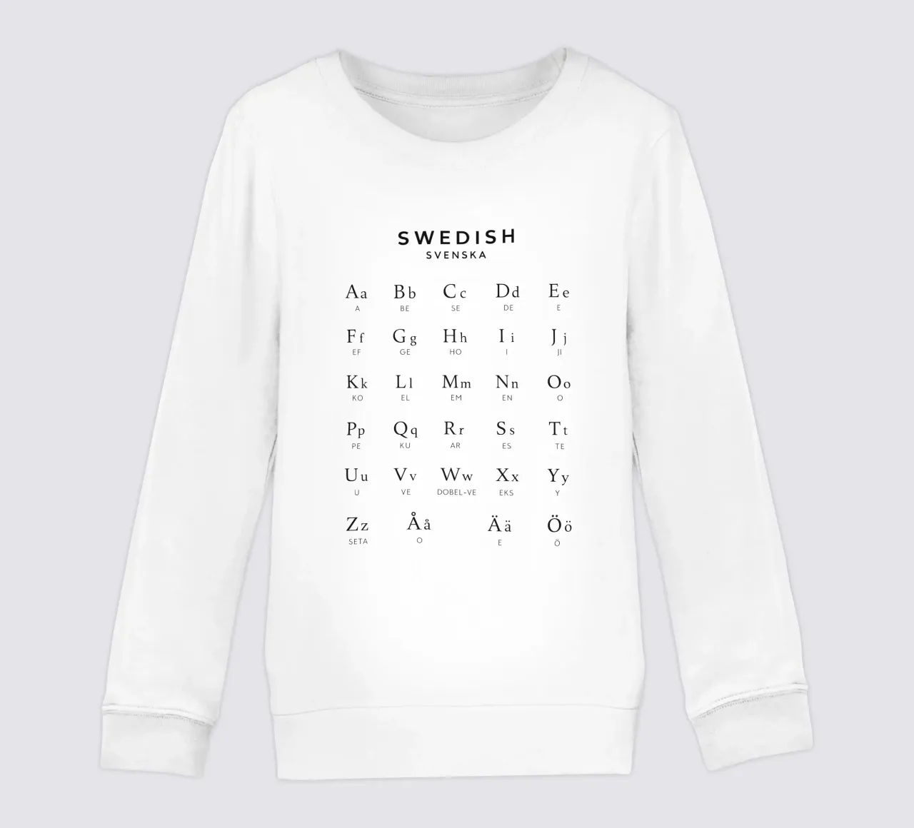 Swedish Alphabets felpa bambino da Attaboy Dsgn