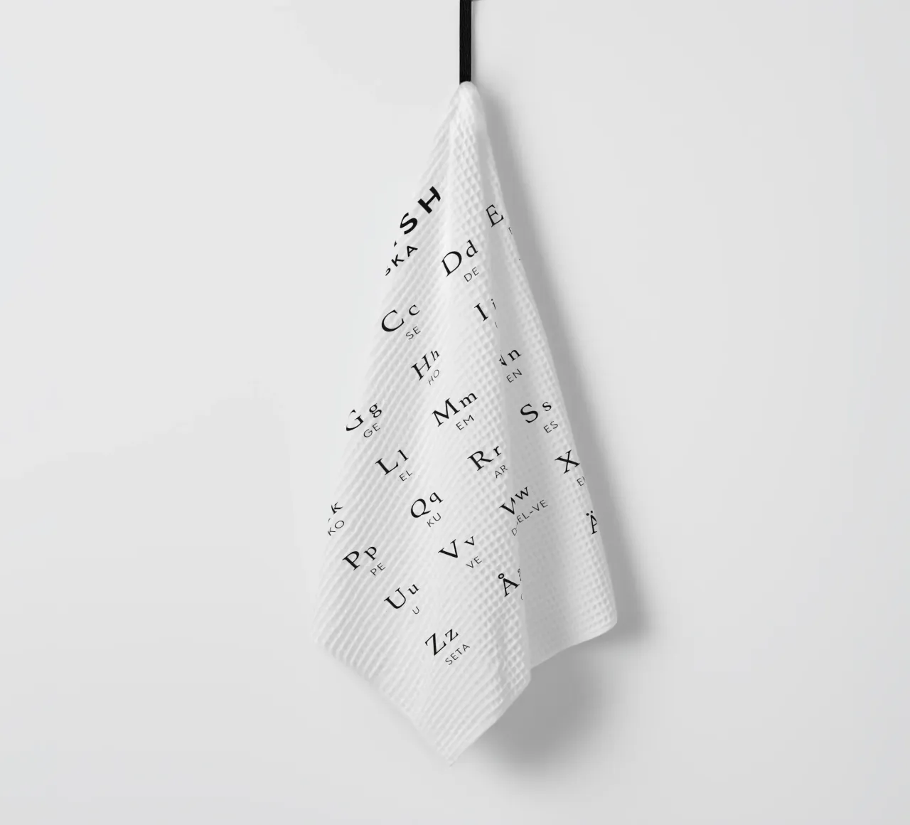 Swedish Alphabets canovaccio da cucina da Attaboy Dsgn