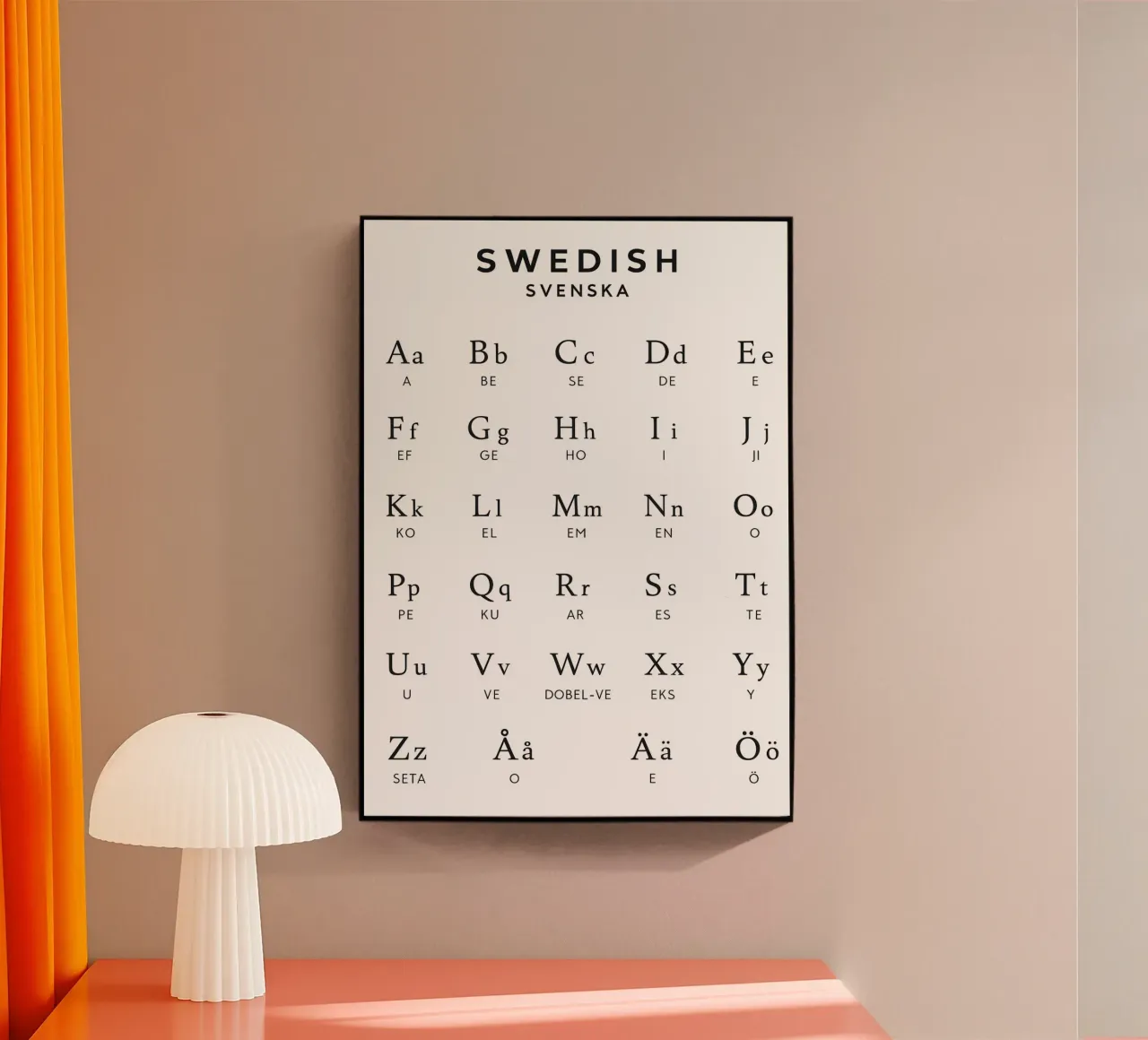 Swedish Alphabets plexiglass da Attaboy Dsgn
