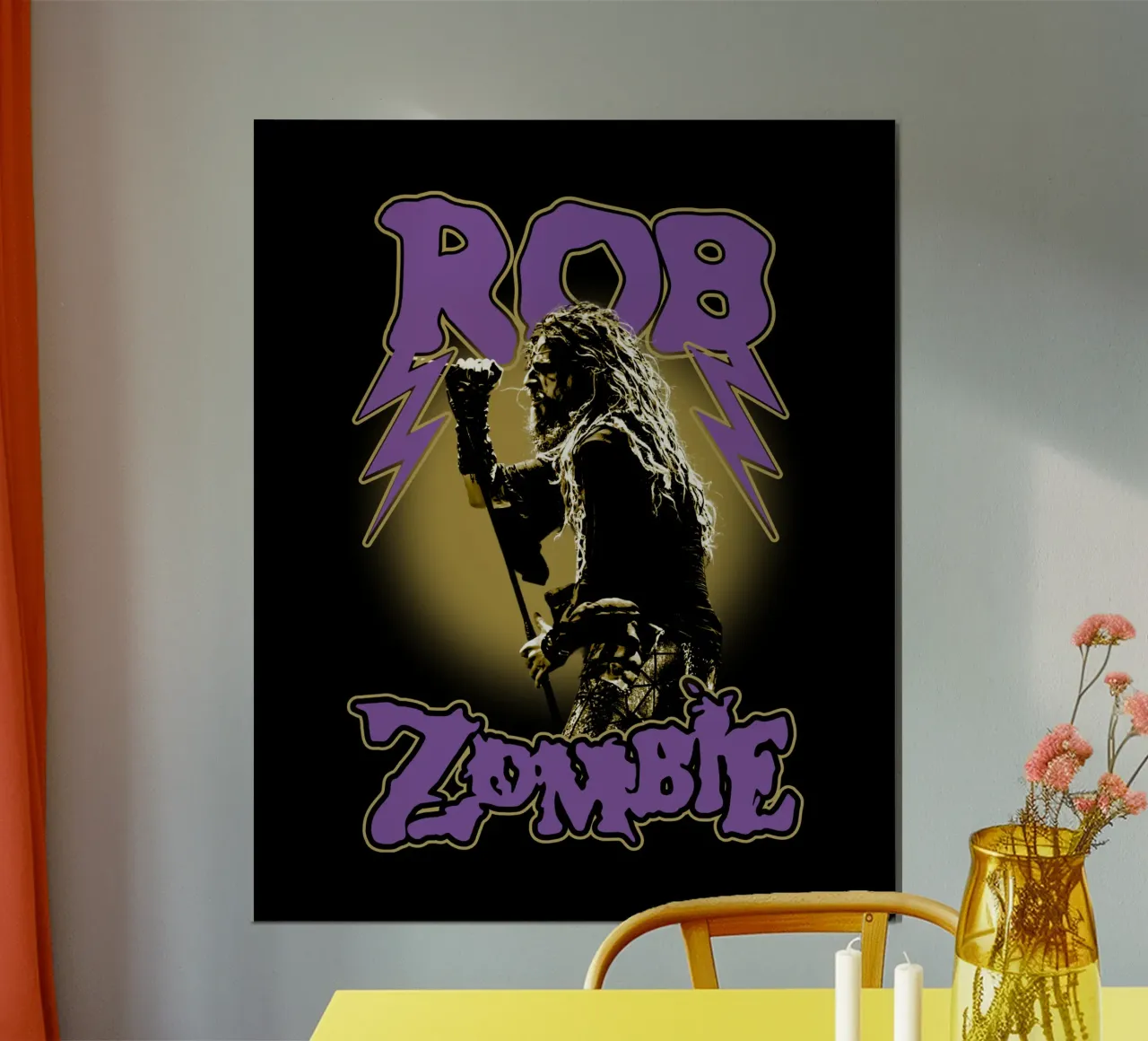 Stile vintage di Rob Zombie poster con telaio in alluminio da https://www.juniqe.com/uk/shop/Henndraws