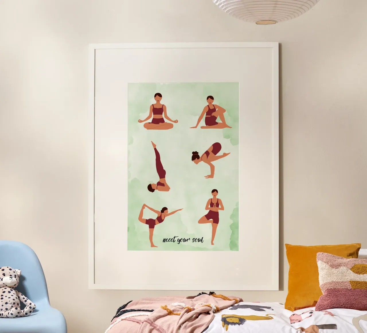 meet your soul poster with wooden frame by AESTHETIC VIBES by Isabel