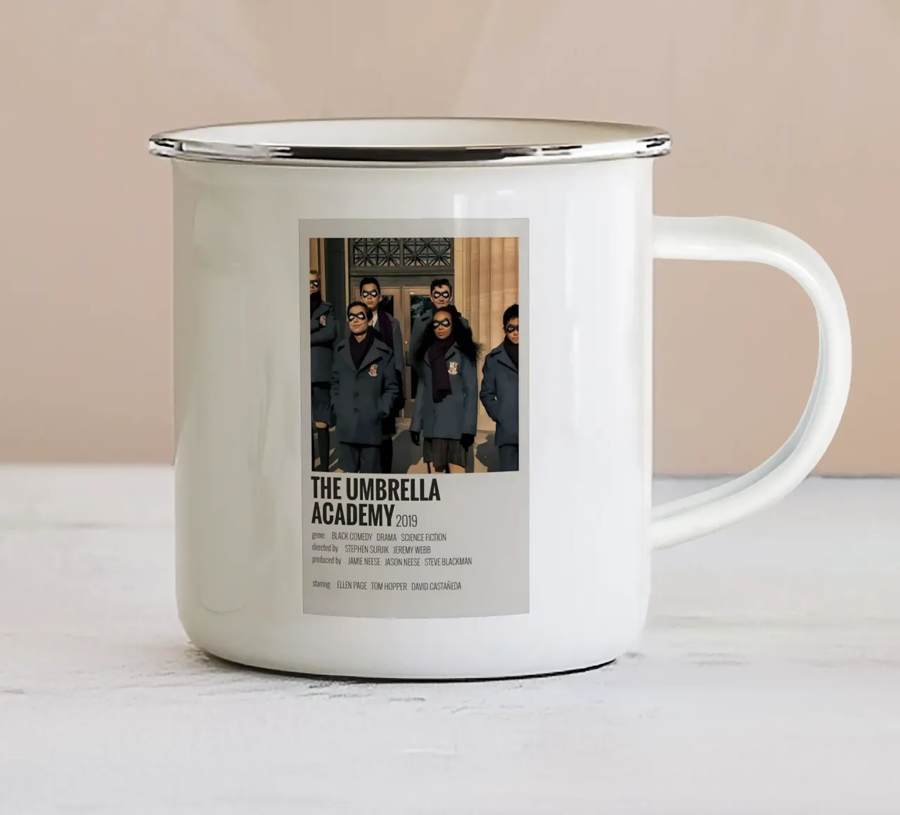 THE UMBRELLA ACADEMY 2019 tazza in smalto da MVFminimalist