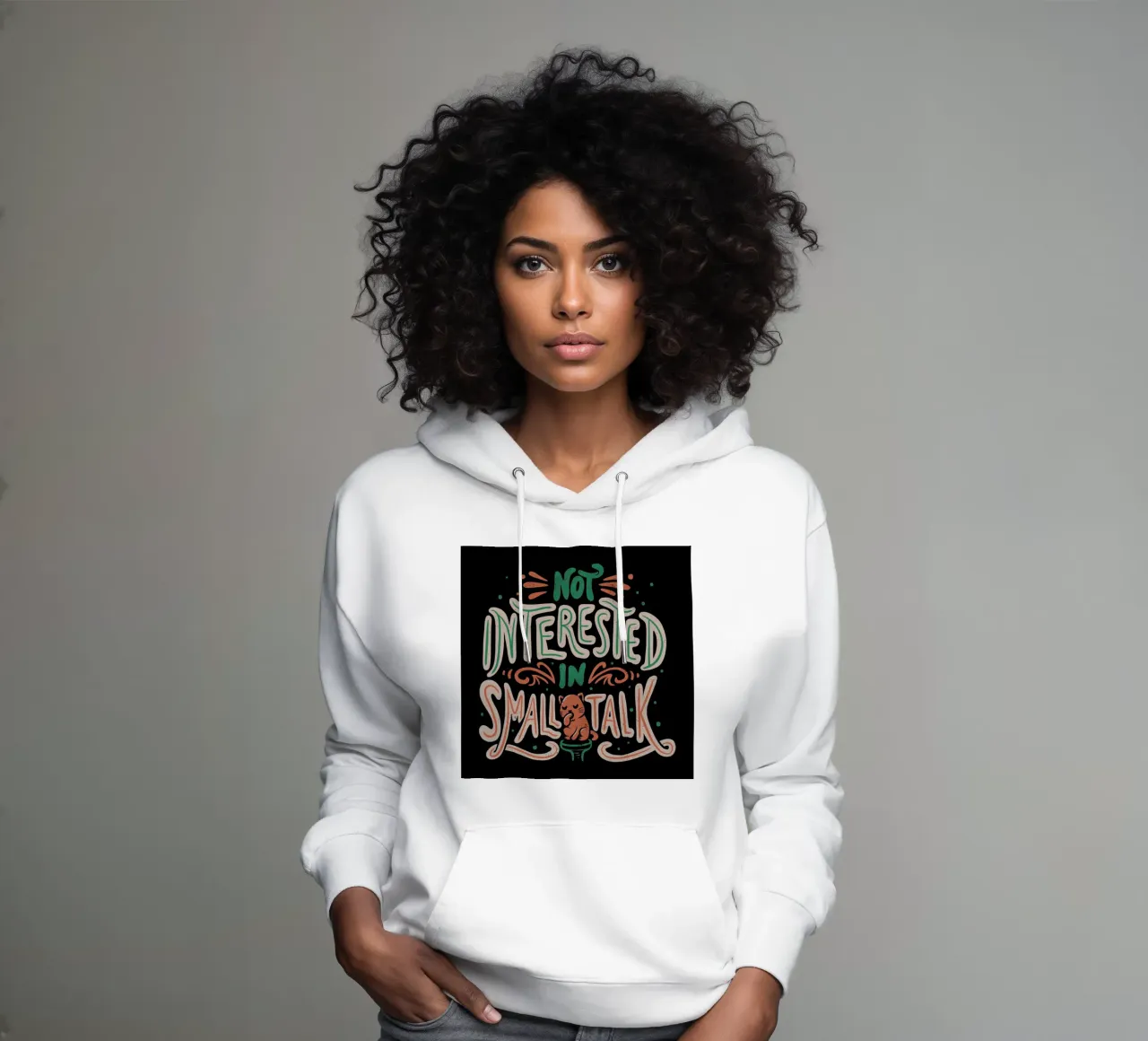 Not Interested In Small Talk felpa con cappuccio da Tobe Fonseca