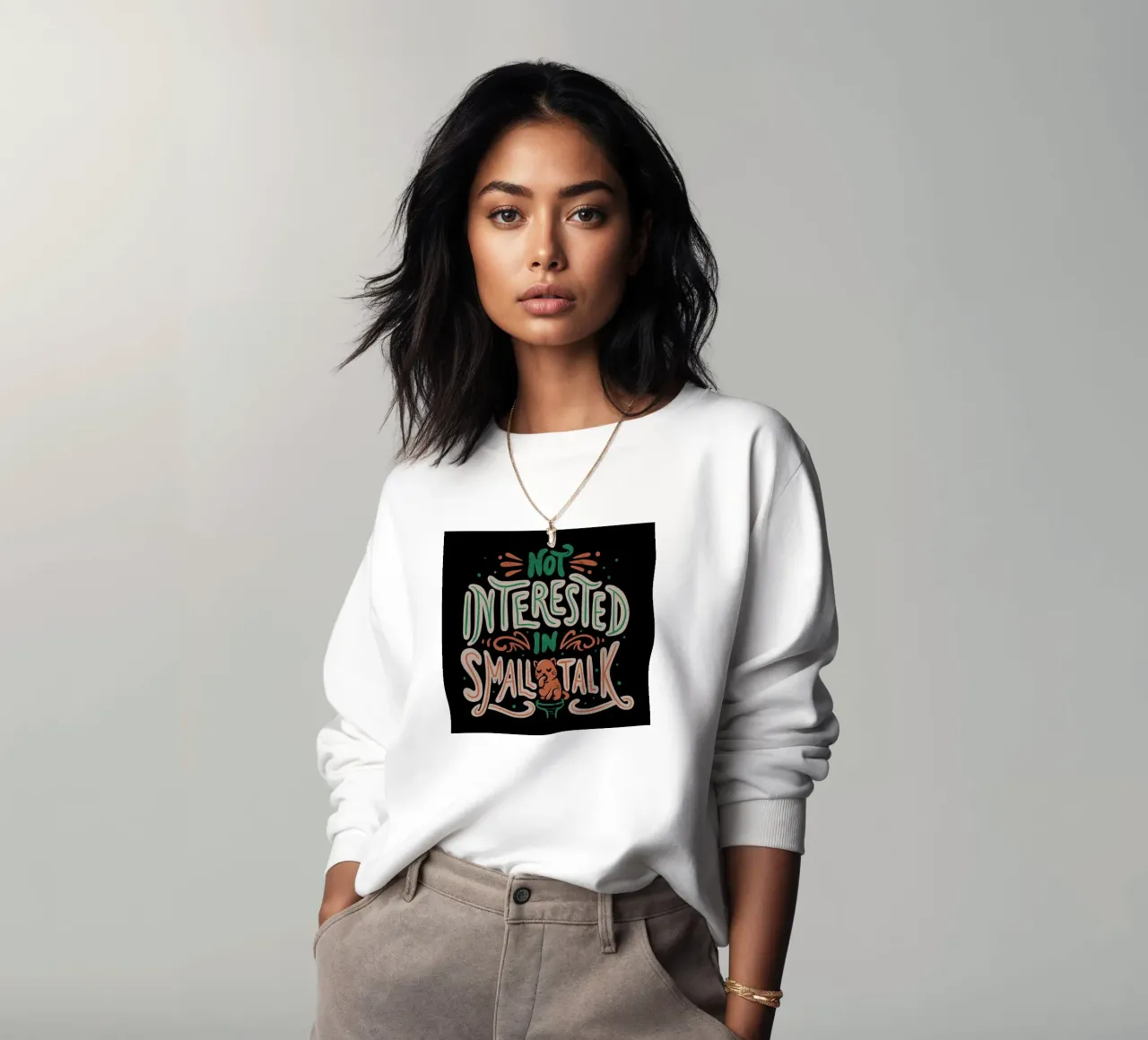 Not Interested In Small Talk sudadera de Tobe Fonseca