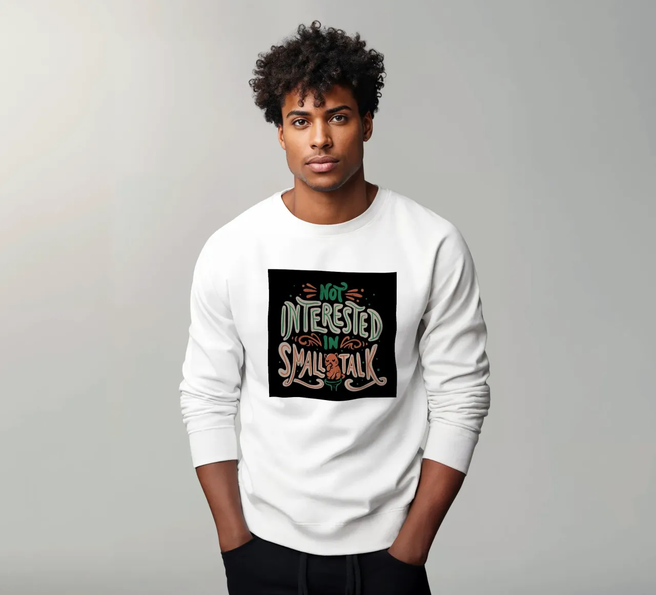 Not Interested In Small Talk sudadera de Tobe Fonseca