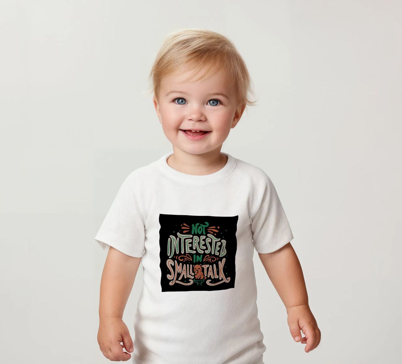 Not Interested In Small Talk maglietta neonato da Tobe Fonseca