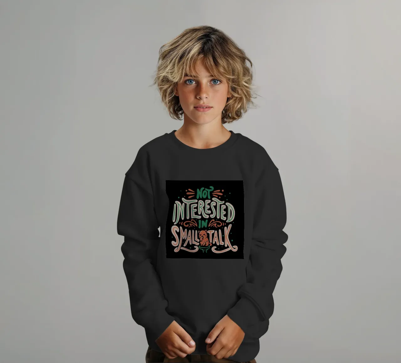 Not Interested In Small Talk felpa bambino da Tobe Fonseca