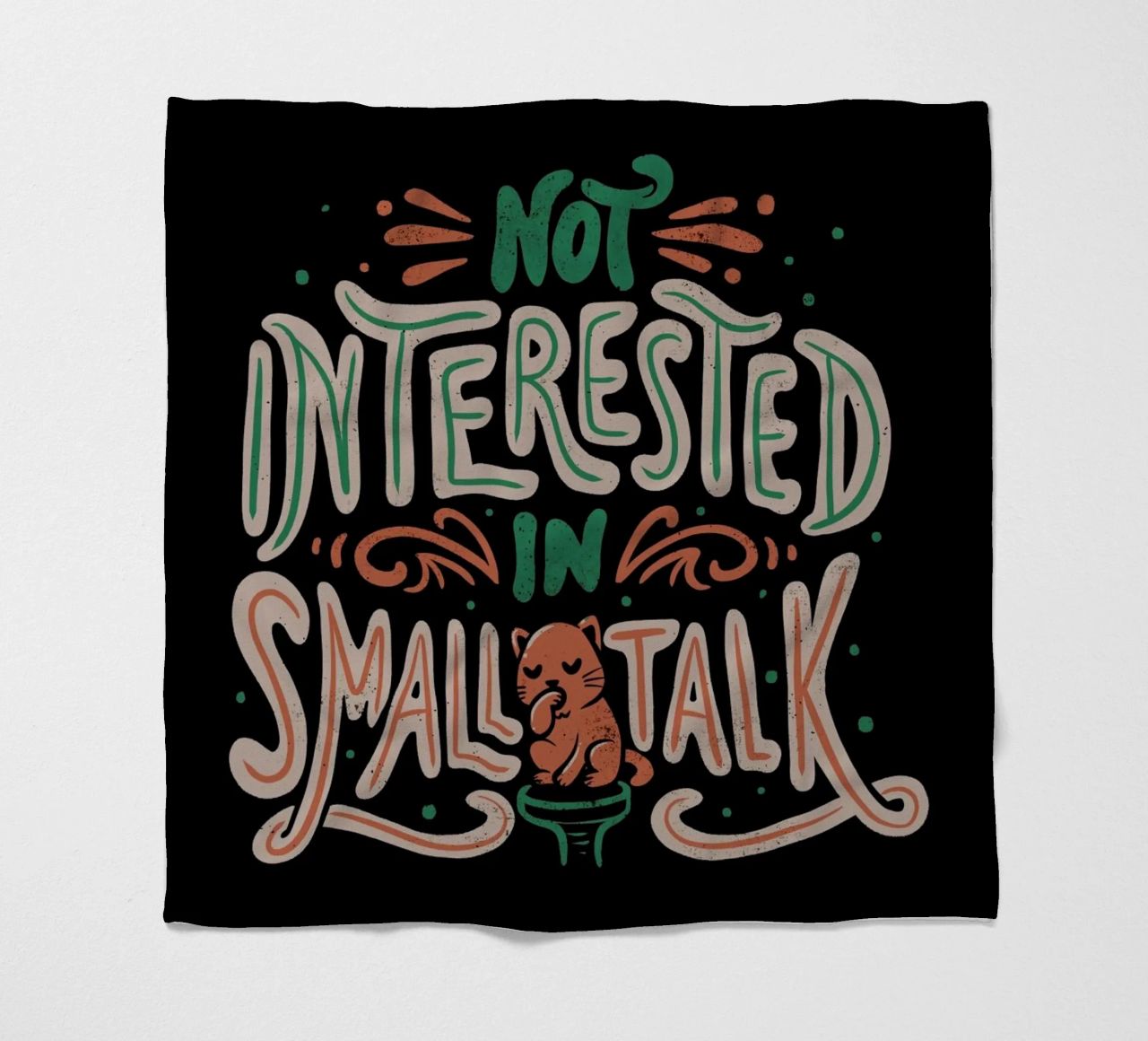 Not Interested In Small Talk coperta in pile da Tobe Fonseca