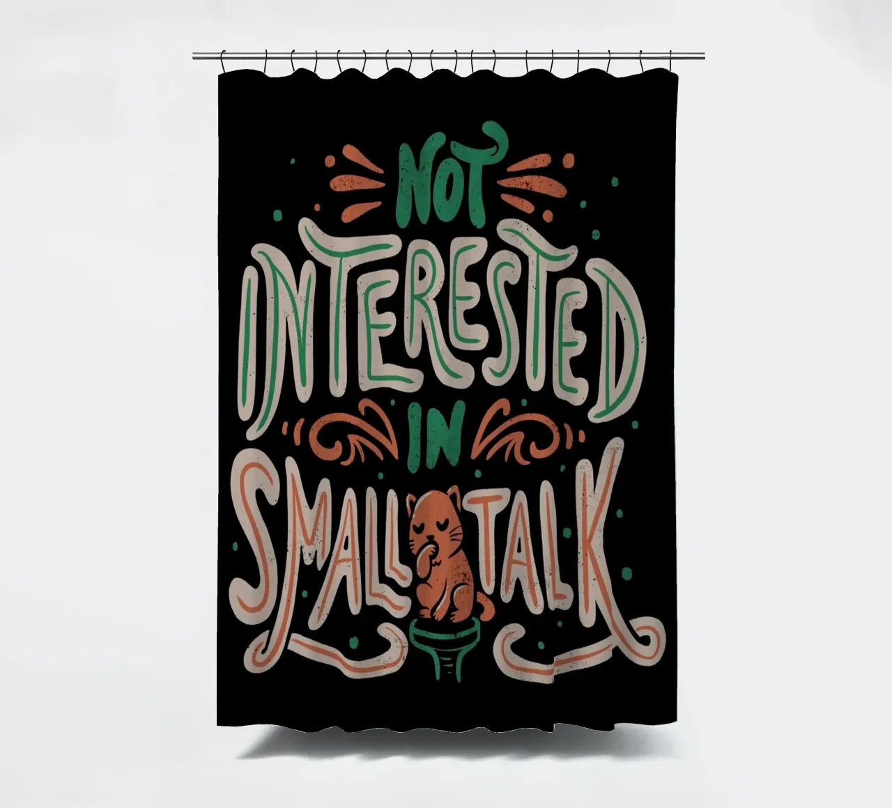 Not Interested In Small Talk tenda da doccia da Tobe Fonseca
