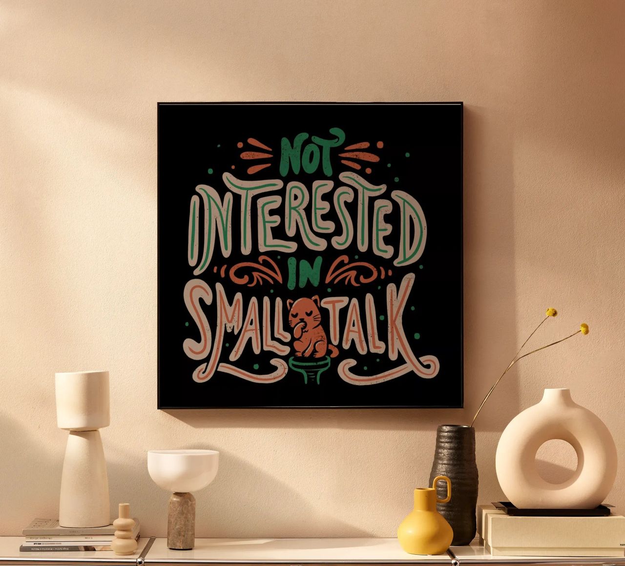 Not Interested In Small Talk plexiglass da Tobe Fonseca