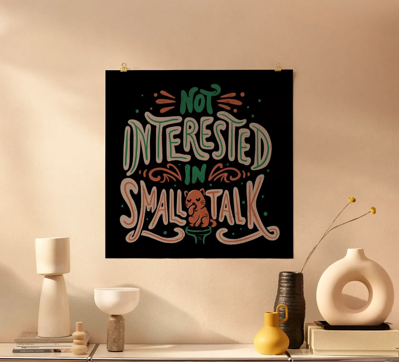 Not Interested In Small Talk carta hahnemühle da Tobe Fonseca