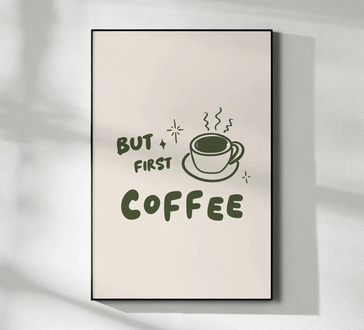 But first Coffee acrylic glass by Trend Collection by Palmartprints