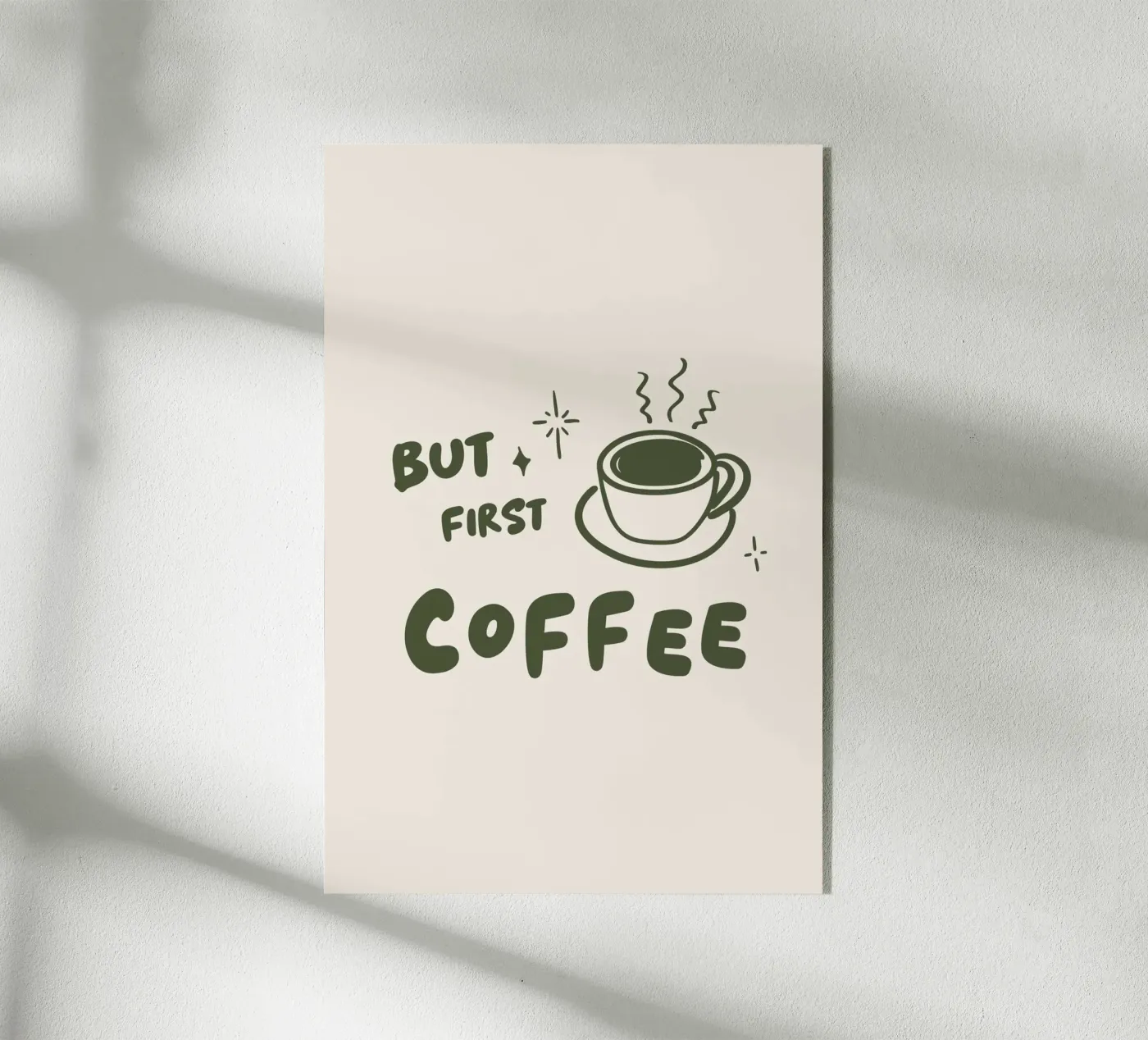 But first Coffee acrylic glass by Trend Collection by Palmartprints