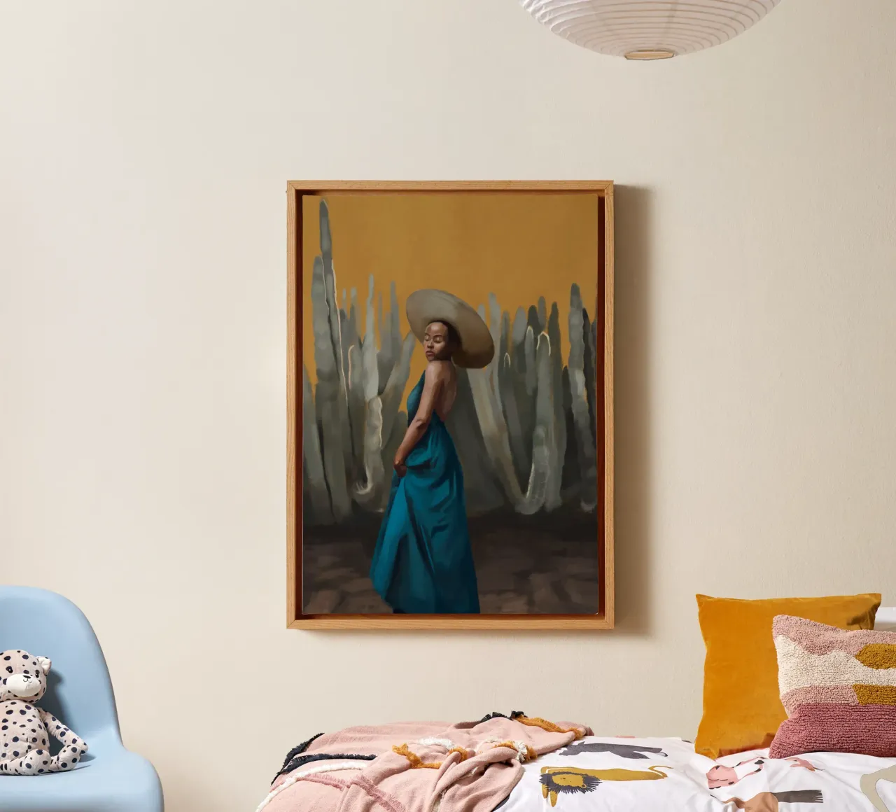 Someone new canvas with Floater frame by Verse